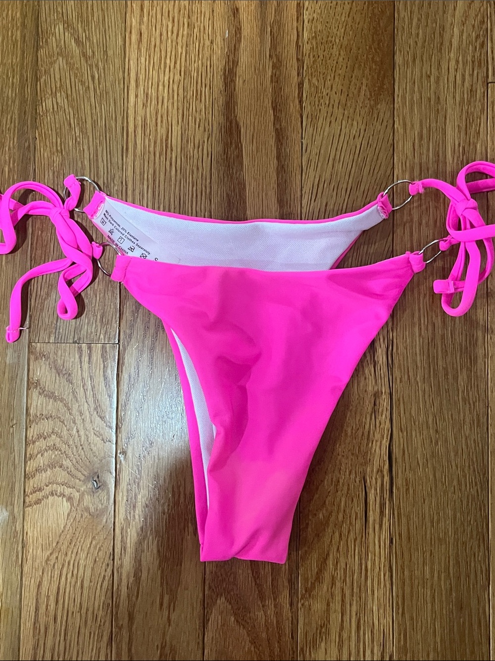 Neon Pink Tie-Side Bikini Bottom - Women Swim JM